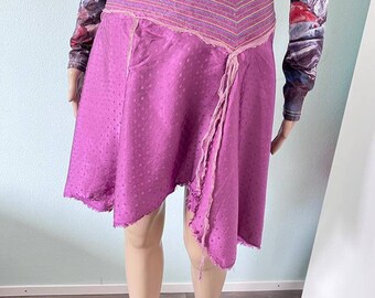 Custo Barcelona amazing purple art skirt vintage &#39;90 new with tag asymmetric