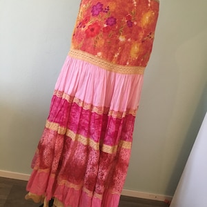 Bohemian Color maxi skirt Vintage &#39;00