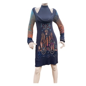 Stunning Graphic art dress &#39;90 Save the Queen