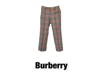 BURBERRY eyecathing elegant classy burberry check authentic trousers