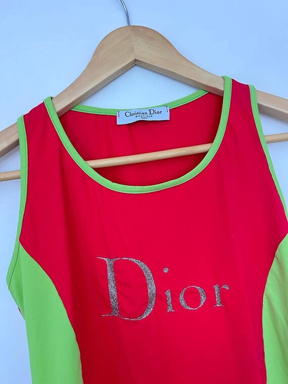 christian dior vintage タンクトップ Christian Dior Vintage Miss Dior Logo Tank Top #2 Sleeveless