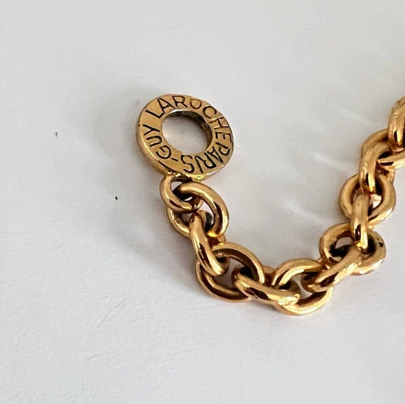 GUY LAROCHE Beautiful Necklace Vintage '80 gold c… - image 9