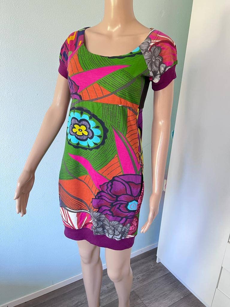 Desigual Dress Colorful Graphic Print Flower Vintage '90s - Main Image