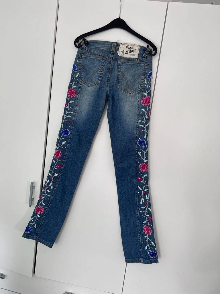 DOLCE＆GABBANA D&G 38/24 デニムスカート✨ Dolce & Gabbana logo-waistband Denim Miniskirt | Blue | FARFETCH