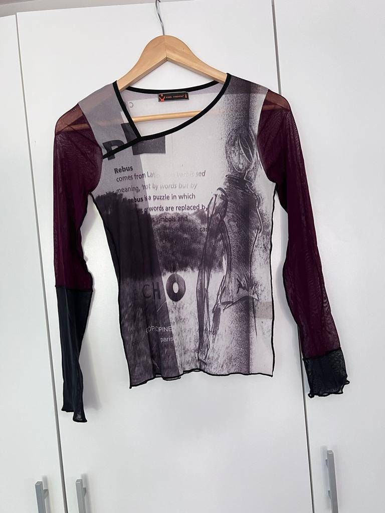 【１着でも送料無料】 Pure COPINE COP Mesh T-shirt Print Graphic Art Awesome Cool トップス