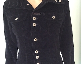 DOLCE & GABBANA Tough Timeless Jacket Velvety Black Fine Rib