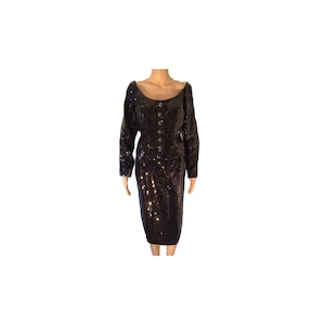 Yves Saint Laurent Haute Couture Glamor rare suit s80 Vintage Paris France