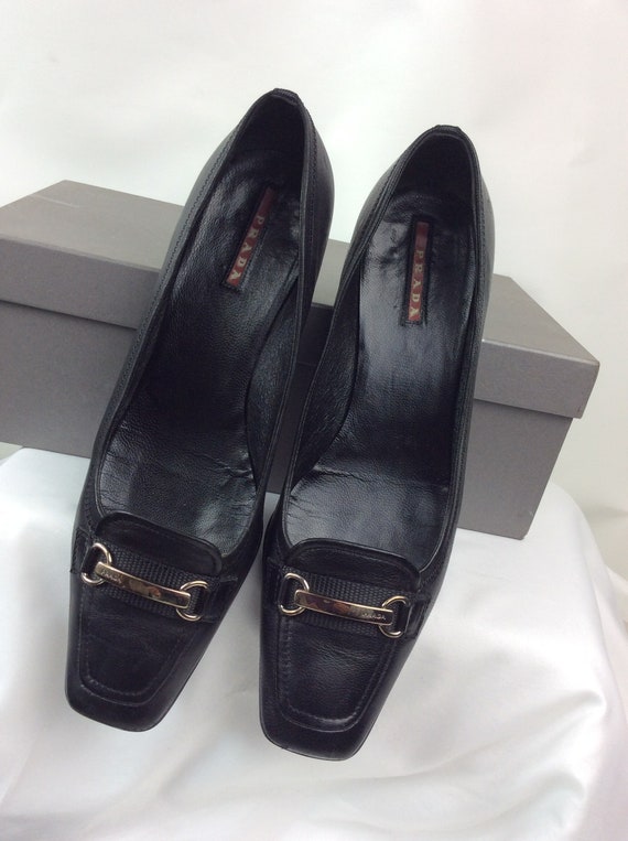 Prada Milano instappers met hakje Classy Vintage - Etsy Nederland