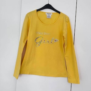 Rare Christian Dior "Miss Dior" collectable  Dior by Galliano t-shirt print studs longsleeve t-shirt