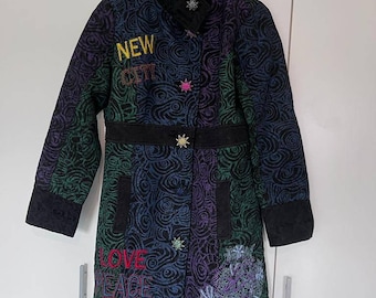 Patchwork coat with awesome embroidery vintage s90