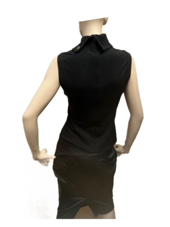 FENDI Fine knitted black top with turtleneck Vint… - image 3