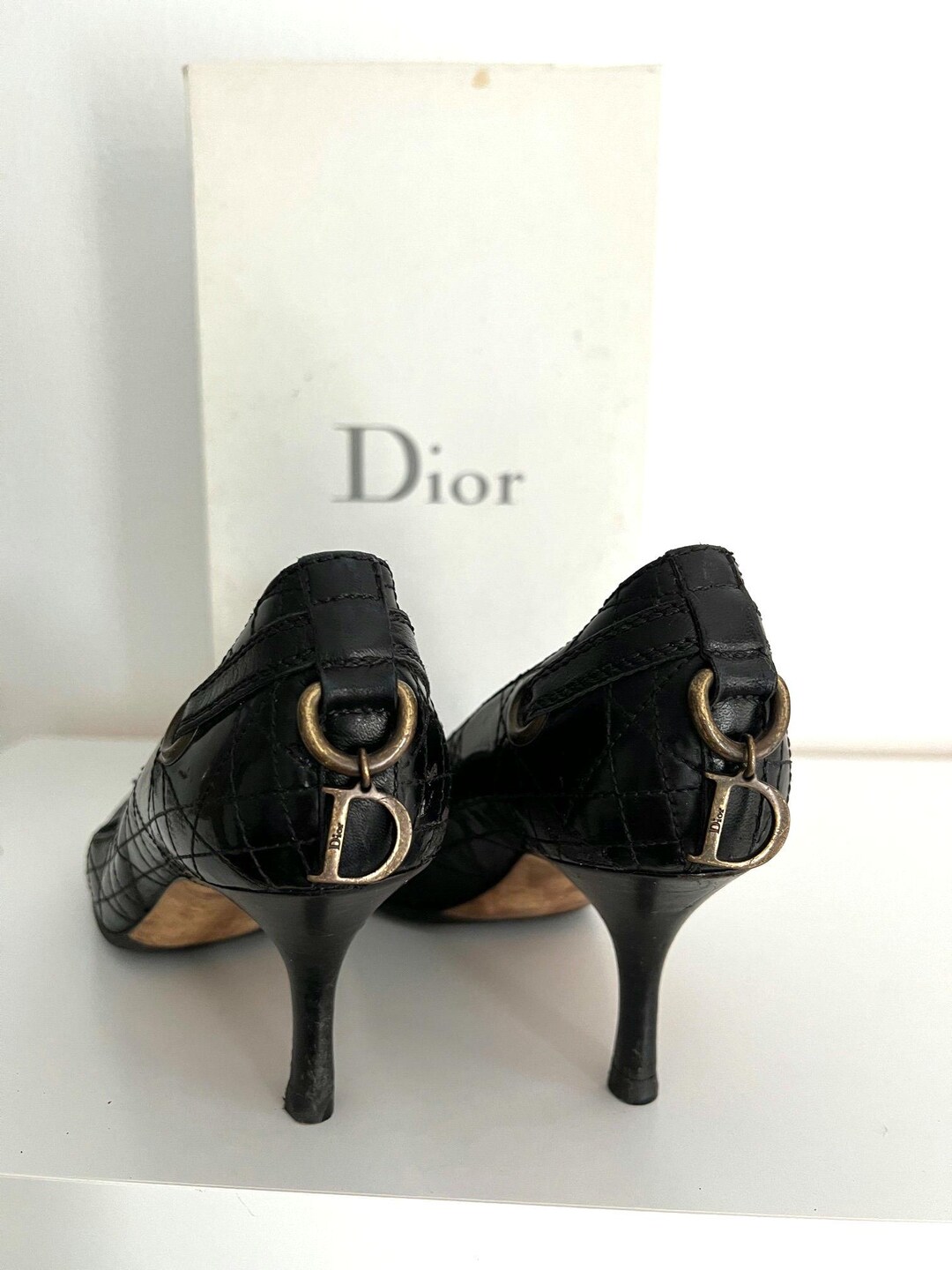 Christian Dior Black Leather Vintage Pumps CD Dior - Etsy Christian Dior Black Leather Vintage Pumps CD Dior - Etsy