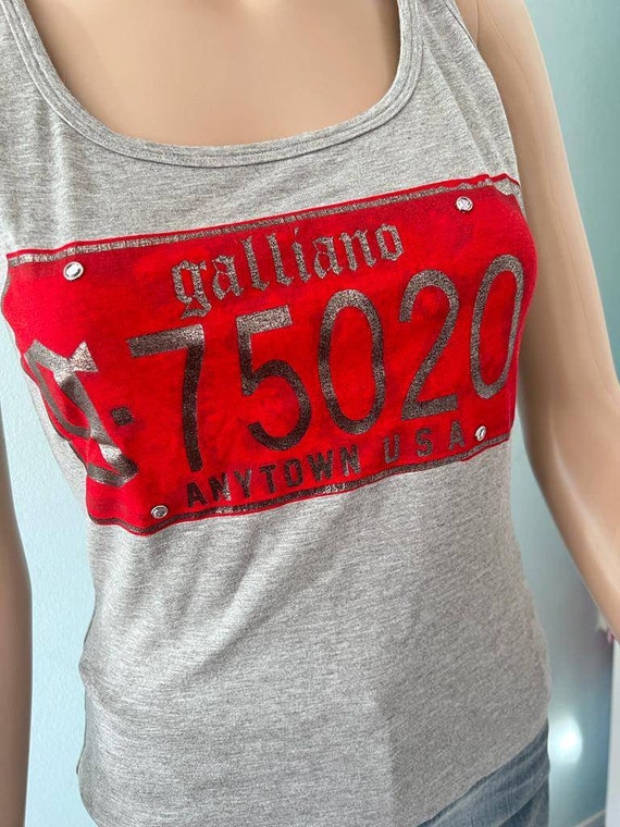 Cool JOHN GALLIANO logo print graphic Top By Gall… - image 2