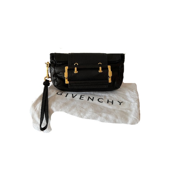 GIVENCHY High End Black Leather Clutch Bag Pochette Vintage Etsy Canada