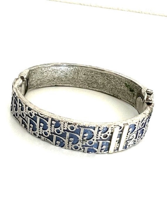 Vintage CHRISTIAN DIOR Monogram Blue Obilique Logo Bracelet Etsy