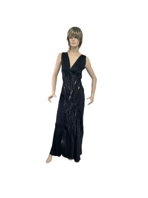 Roberto Cavalli sequin-embellished open-back dress - Black