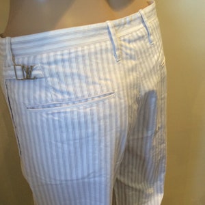 Louis Vuitton Monogram Cotton Pants White. Size 50