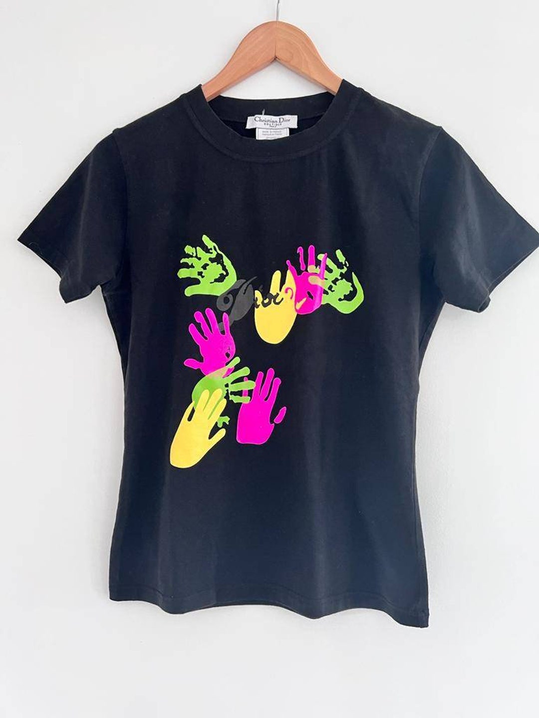 Christian DIOR Art Graphic Print Top Vintage T-shirt