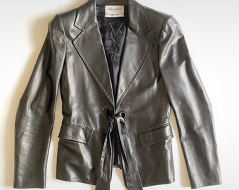 Yves Saint Laurent amazing Leather jacket Haute Couture Paris France