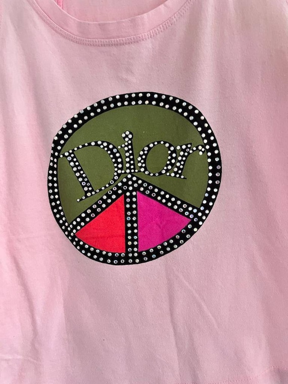 DIOR Peace Logo Top Christian Dior Collectable Graphic Tank DIOR Peace Logo Top Christian Dior Collectable Graphic Tank