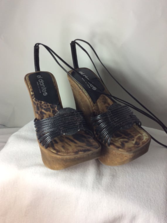 El Dantes Vintage Wedges Platform Sandals