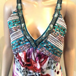 Amazing Vintage Custo Barcelona BoHo Ibiza Bohemian Dress Vintage with lovely details