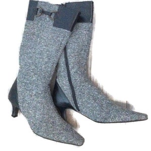 Vintage Boots made of fabric and leather &#39;90