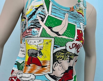 DOLCE GABBANA COMICS pop art retro graphic art print collezionabile top  anni '90 collezione difficile da trovare