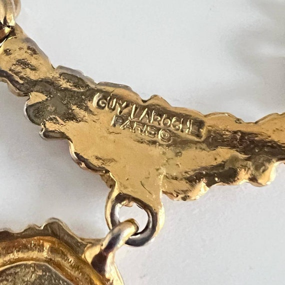 GUY LAROCHE Beautiful Necklace Vintage '80 gold c… - image 5