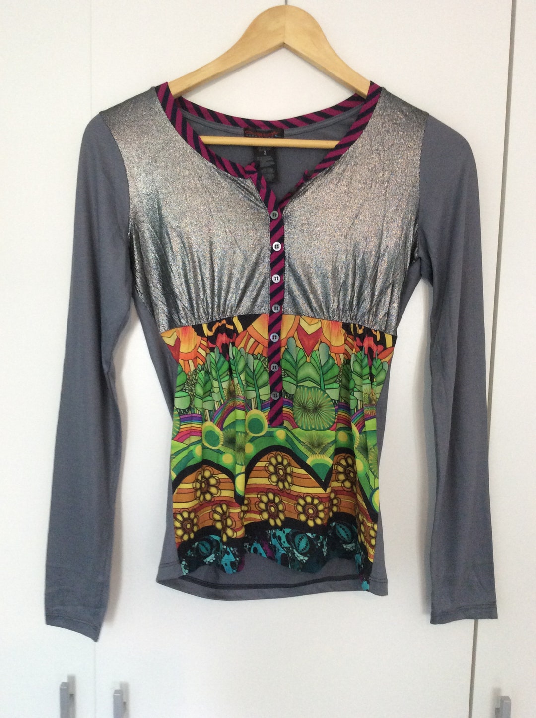 Veste Mi-longue Custo Barcelona - Taille 38, Couleur Prune, En Très Bon état Occasion