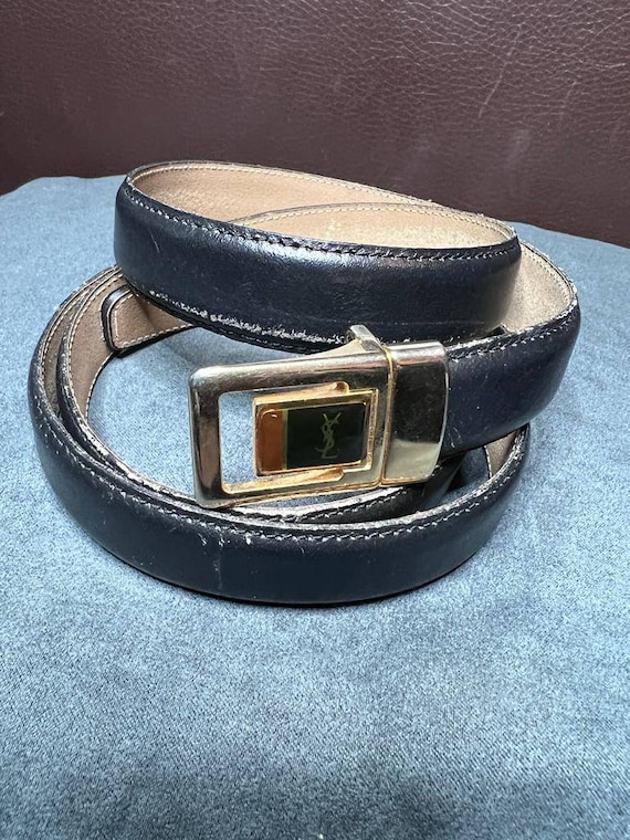 Ysl Yves Saint Laurent Vintage Leather Belt