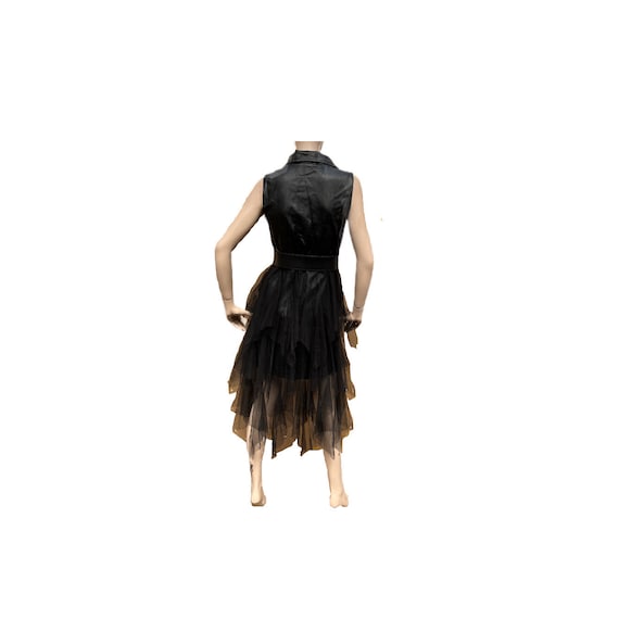 Rock and Roll Robe rock de danse en tulle en cuir noir vintage Etsy France