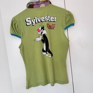 D&G Tweety Sylvester 半袖ポロシャツ Dolce & Gabbana Sylvester Tweety Vintage Special Collectible