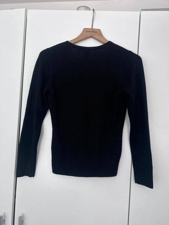 DOLCE & GABBANA retro knitted black pullover swea… - image 5