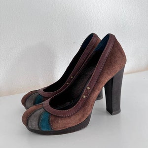 MISS SIXTY italy patchwork retro pumps vintage 90