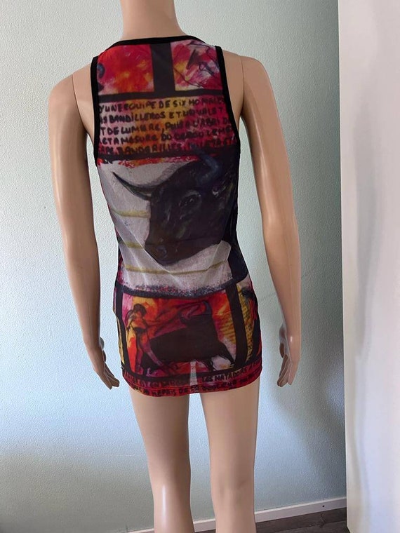 Mesh Rare Awesome Print Graphic Top S90 Etsy