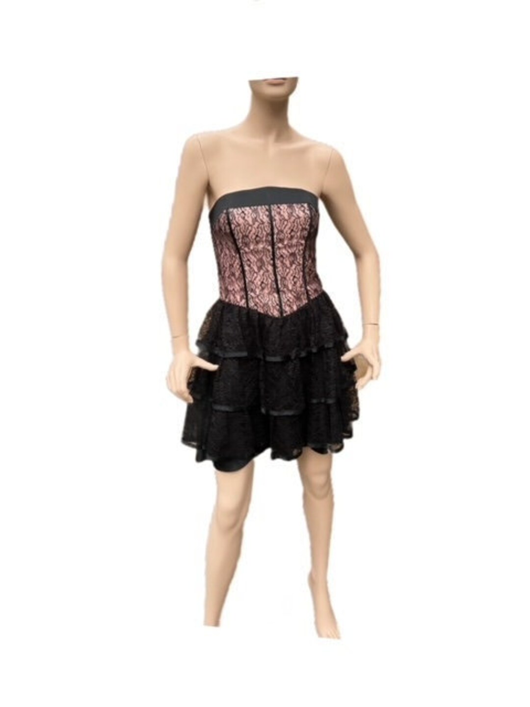 pink and white dress The Singer's Education Low-cut Halter Sexy Holiday Color:Florance Black 48 Four Button Single Breasted *badge*Limited Edition*badge*
