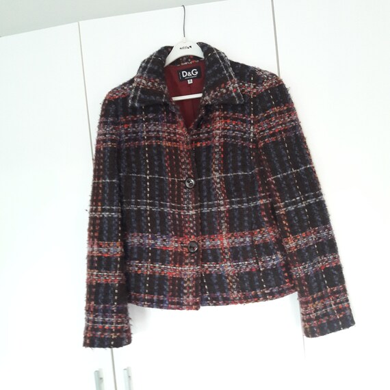 Dolce & Gabbana Vintage Tweed Jacket Italy - Etsy