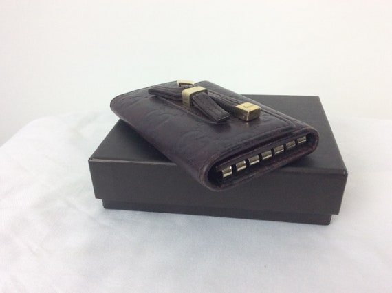 オールドGUCCI [オリジナルキー付]書類入れ GUCCI Leather Card/key Holder Including Box Vintage - Etsy