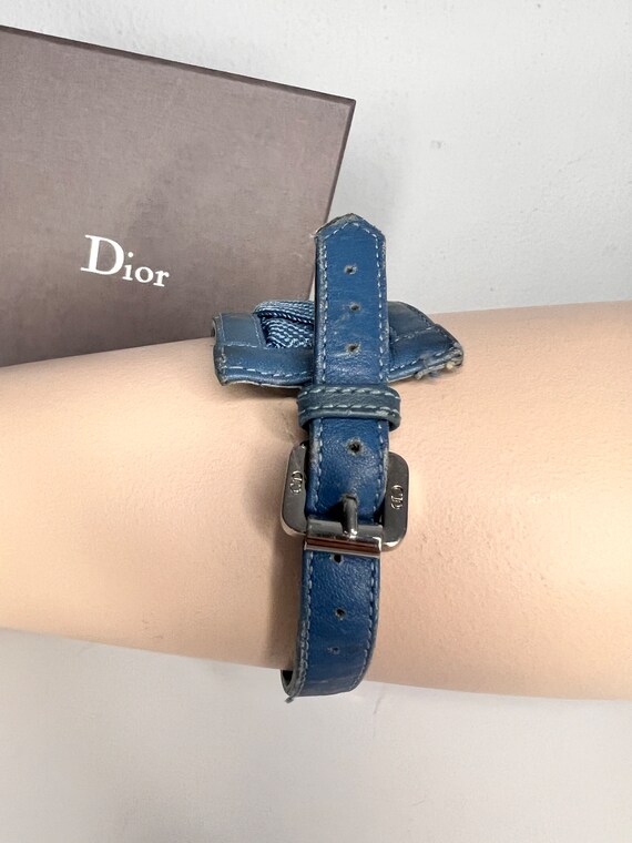 アクセサリー christian dior leather belt bracelet CD Icon Leather Bracelet Black Calfskin and Silver-Finish