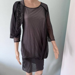 Cop Copine – rzadka sukienka z siateczki z niesamowitymi detalami COP COPINE vintage s90