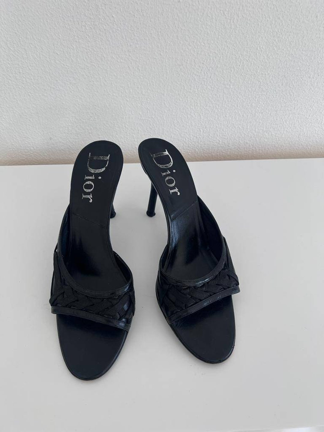 Christian Dior Black Sandal Mules Pumps With Art Lace Details - Etsy