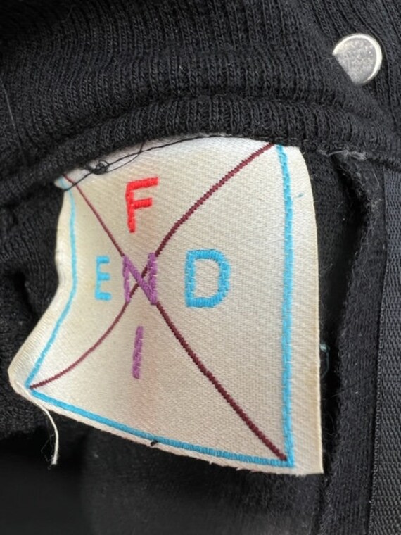FENDI Fine knitted black top with turtleneck Vint… - image 6
