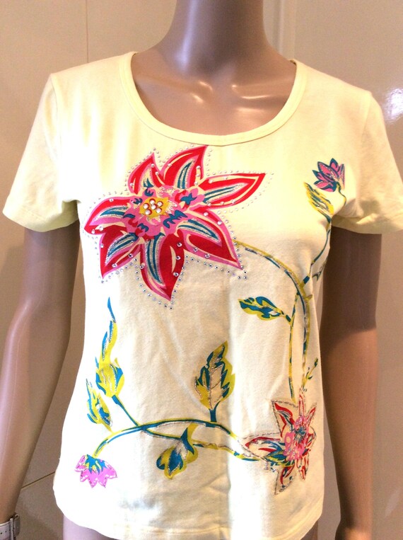 Christian Dior Vintage T-shirt With Embroidered Details - Etsy Christian Dior Vintage T-shirt With Embroidered Details - Etsy