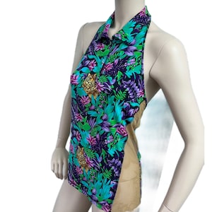 VOYAGE PASSION rare and hard to find designer fashion halter top with gauze mesh details s90 Italy