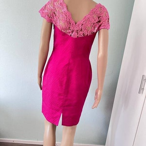 Sexy and elegant Fuchsia Pink set Vintage made in France Dress and Blazer