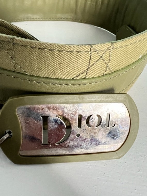 小物 Christian Dior by Galliano leather belt CHRISTIAN DIOR Galliano Vintage Black Diorissimo Canvas CD