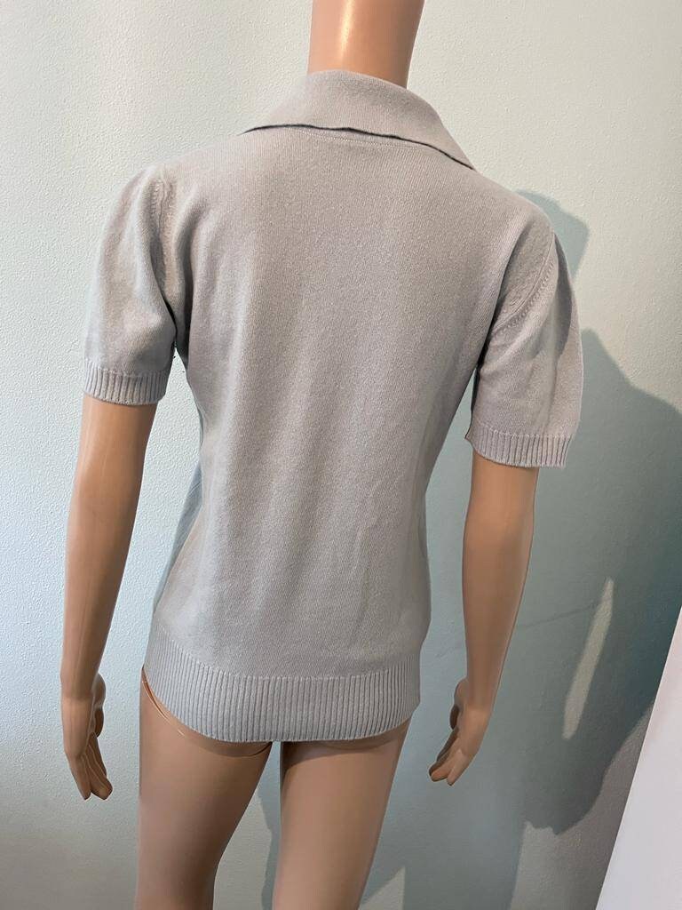 CHANEL Knitted Short Sleeve 100% Cashmere T-shirt With Four - Etsy