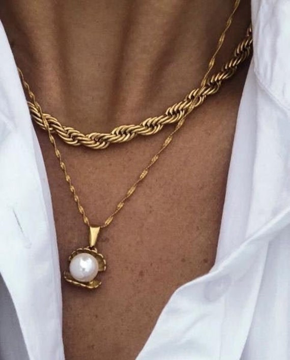 Chunky Chain Necklace,Gold Rope Chain 