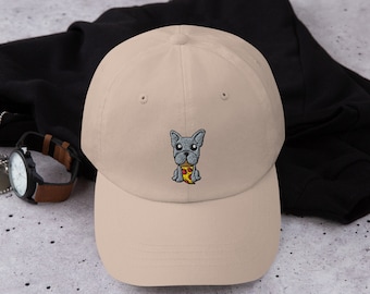Frenchies and Pizza French Bulldog Dad hat | Dog Mom | Dog Dad | Gift